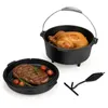 BBQ Feuertopf | Eingebrannter 3,5 L Dutch Oven aus Produktbild-Vorschau 8