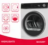 Suszarka bębnowa z pompą ciepła SHARP KD-NHA7S6GW1D-DE (7 Podgląd zdjęcia produktu 3