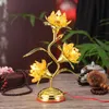 Lampa lotosowa do włożenia, plastikowe liście, kwiaty, Podgląd zdjęcia produktu 4