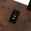 A close-up view of a black USB charging port integrated into a wooden surface. Podgląd zdjęcia produktu
