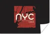MuchoWow® Poster New York - Rot - Weiß 120x80 cm - Bilder Produktbild-Vorschau 1