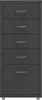 vidaXL Aktenschrank mit Rollen Anthrazit 28x41x69 cm Metall Produktbild-Vorschau 1