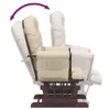 Poltrona Glider con Sgabello Bianco Crema in Tessuto Anteprima dell’immagine prodotto 8