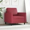 vidaXL Sessel Weinrot 60 cm Kunstleder Produktbild-Vorschau 3