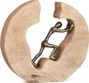 Skulptur Push and Work 29 x 28 cm Black Gold Mangoholz Alu Produktbild-Vorschau 4
