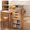COSTWAY Rollcontainer, Rollwagen auf Rollen, Bastelwagen Produktbild-Vorschau 6