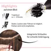 hair2heart Microring Extensions Echthaar glatt 2/0 Schwarz Produktbild-Vorschau 5