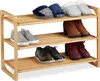 Relaxdays Schuhregal Bambus, stapelbares Schuhgestell mit 3 Produktbild-Vorschau 1