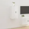 vidaXL Armoire TV murale blanc brillant 40x34,5x80 cm Voir les images du produit 9