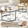 MODFU Runder Couchtisch,Satztische,2-in-1 Produktbild-Vorschau 6