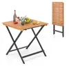 COSTWAY Gartentisch Klappbar Holz, Holztisch Wetterfest, Produktbild-Vorschau 1