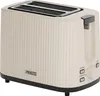 A beige toaster with a black base is shown from a slightly elevated side angle against a white background. Anteprima dell’immagine prodotto