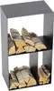 Rack à bûches CASO en acier noir avec rangement 45x30x80 cm Voir les images du produit 16