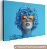 Leinwand Bilder 30x20 cm - Frauen, Abstrakt - Blau, Produktbild-Vorschau 1