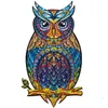 UNIDRAGON 186-tlg. Holzpuzzle Charming Owl Medium 21x35 cm Produktbild-Vorschau 10