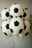 Palloncini 30cm calcio set di 6 palloncini bianchi/neri Anteprima dell’immagine prodotto 6