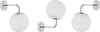 Applique murale Siena chrome 1 flamme verre blanc E14 Voir les images du produit 6