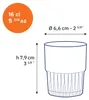 Empilable - Verre Transparent 16cl (lot de 6) Voir les images du produit 5