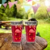 Lot de 4 verres Relaxdays, motif flamant rose, avec Voir les images du produit 2