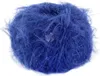 A ball of blue fuzzy yarn with a logo in the center. Produktbild-Vorschau