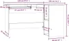 A diagram of an L-shaped desk with dimensions indicated by text and lines. Náhled obrázku produktu