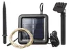 LED Solar Drahtlichterkette - 50 warmweisse LED - Blinkfunktion - L- 4-9m - Daemmerungssensor - silber Produktbild-Vorschau