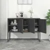vidaXL Príborník antracit 105x35x75 cm Oceľ Náhľad obrázku produktu 3