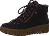A single black boot with brown laces and sole is shown against a white background. Voir les images du produit