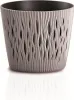 Mokkafarbener runder Blumentopf SANDY ROUND DSR160-7529U Produktbild-Vorschau 1