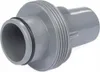 A close-up studio shot of a gray plastic filter pump adapter with threaded connections and a black O-ring seal. Produktbild-Vorschau