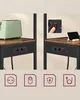 Split image showing a kitchen shelf with electrical outlets and a toaster on the left, and a close-up of the electrical outlets and a phone on a stand on the right. Icons are displayed below. Náhled obrázku produktu