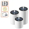 Solární LED svíčky ve tvaru válce s efektem plamene, sada 3 Náhled obrázku produktu 3