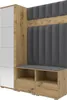 Garderoben-Set Nela II LUX mit Spiegel, gepolsterte Produktbild-Vorschau 1