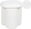 BELIANI Puf okrągły złamana biel materiał boucle ø 40 x 45 Podgląd zdjęcia produktu 1