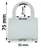 Sicherheits Vorhängeschloss 75 mm aus Stahl inkl. 4 Produktbild-Vorschau 2