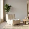 Chenille Bodensessel Beige, 1-Sitzer Loungesessel für Produktbild-Vorschau 4
