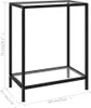 vidaXL Konzolový stolík Transparent 60x35x75 cm Tvrdené Náhľad obrázku produktu 5