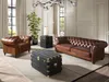 Angel Cerdá 3-Sitzer Chester-Sofa in cognacbraunem Leder Produktbild-Vorschau 4