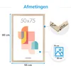 Fotorahmen - Fotorahmen - 50x75 cm - MDF-Holz - Helle Eiche Produktbild-Vorschau 3
