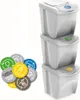 Prosperplast Recyclingbehälter 75l 3 Einheiten Weiß  Weiß Produktbild-Vorschau 2