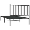 vidaXL Postel s čelem kovová černá 90x200 cm Náhled obrázku produktu 5