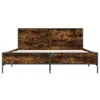 Design Bettgestell Räuchereiche 150x200 cm Holzwerkstoff Produktbild-Vorschau 4