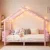 Merax Hausbett aus Metall 90x200cm, Jugendbett mit Produktbild-Vorschau 3