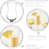 A collage of images showcasing a hurricane glass, a cocktail in a hurricane glass, and a pineapple slice garnish. Podgląd zdjęcia produktu