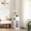SoBuy Nachttisch FBT171-WN in Wohnzimmer-Einrichtung mit Stuhl und Pflanze Produktbild-Vorschau