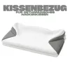 YaLiva_Decor® Ergonomischer Kissenbezug Weiß Grau l Bezug Produktbild-Vorschau 1