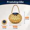 Solar Gartenlampe Boho Stil, handgewebte Rattan Solar Produktbild-Vorschau 2