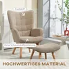 Fauteuil à oreilles HOMCOM avec repose-pieds, fauteuil Voir les images du produit 4