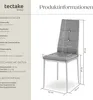 A diagram showing the dimensions of a chair, with accompanying text providing product information. Produktbild-Vorschau