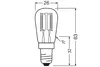 OSRAM Kühlschranklampe Special T26 E14 2,2 W klar Produktbild-Vorschau 2